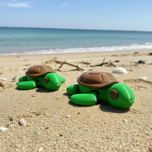 Baby Sea Turtle - 3D Printed Mini Figurine